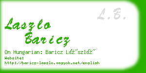 laszlo baricz business card